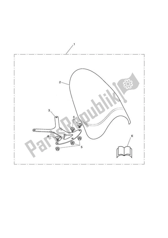 All parts for the Fly Screen Kit of the Triumph America Carburettor 790 2002 - 2007